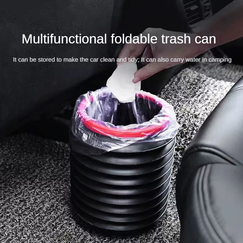 Car Trash Can Foldable Car Hanging inside Garbage Bucket Car Front Car Umbrella to Store Car Parts Car Accessories