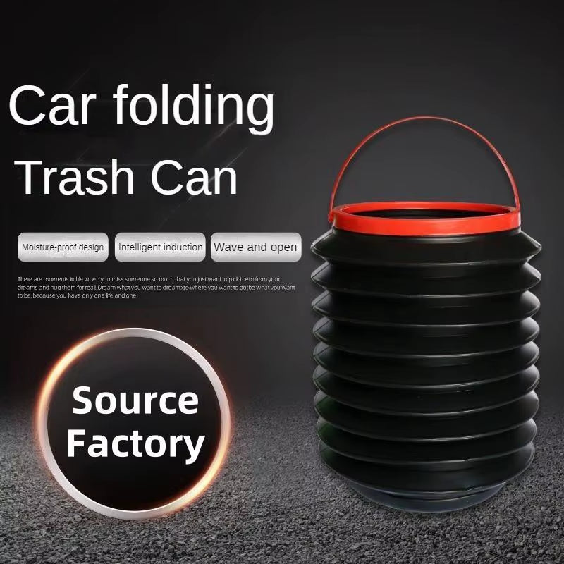 Car Trash Can Foldable Car Hanging inside Garbage Bucket Car Front Car Umbrella to Store Car Parts Car Accessories